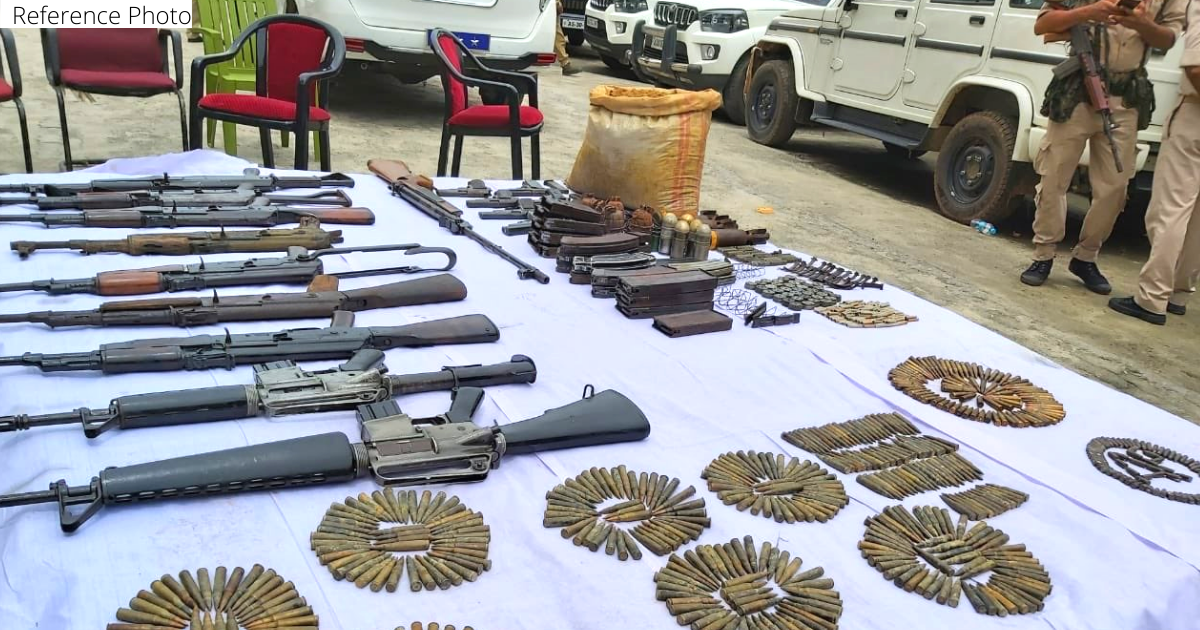 Large stash of weapons, grenades, bombs, recovered from forest area in Assam